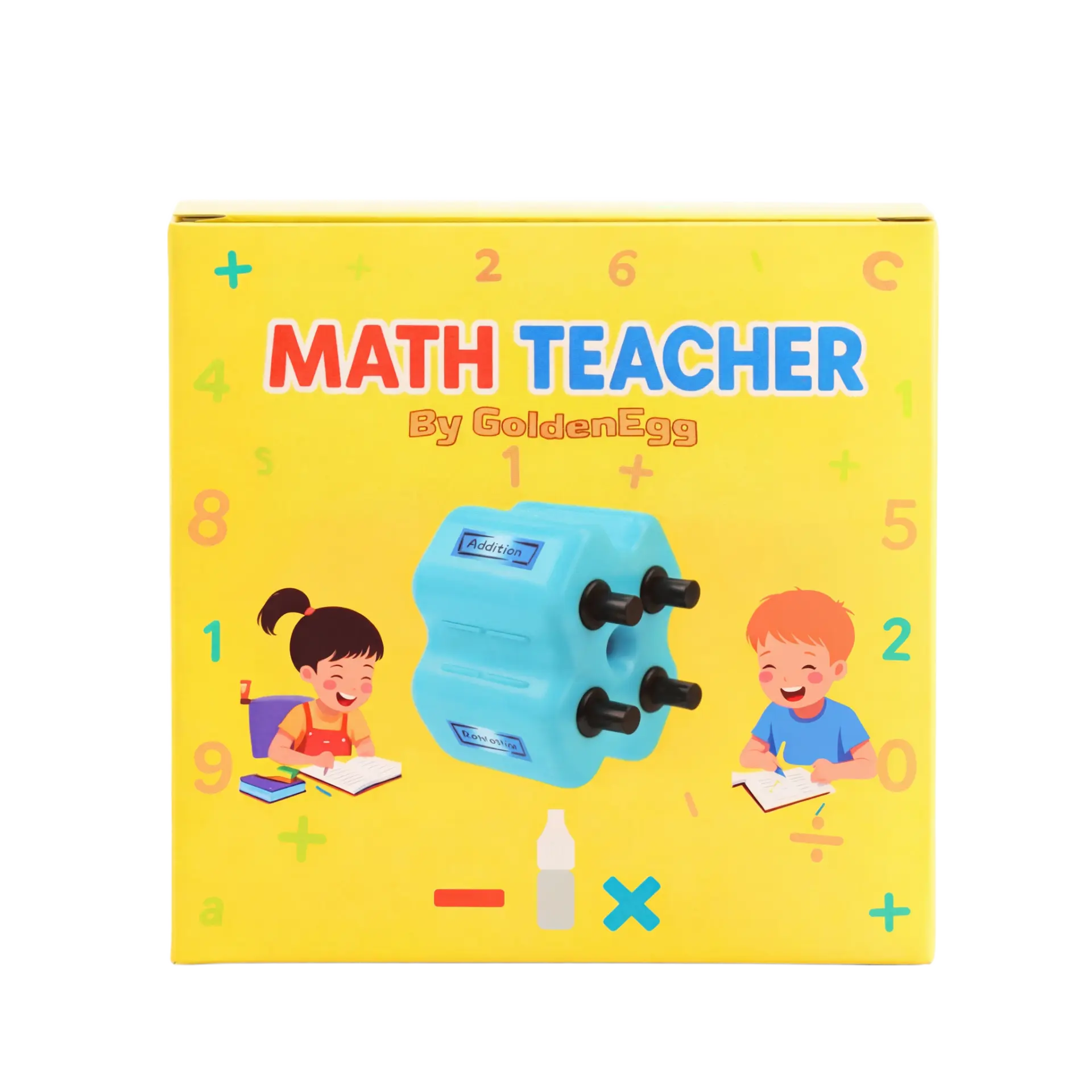 4-in-1 Math Roller Stamp packaging by GOLDENEGG