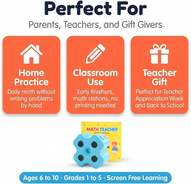 Math Roller used at home, in tutoring and in the classroom